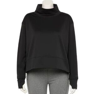 Tek Gear Black Mockneck Workout Top 3X